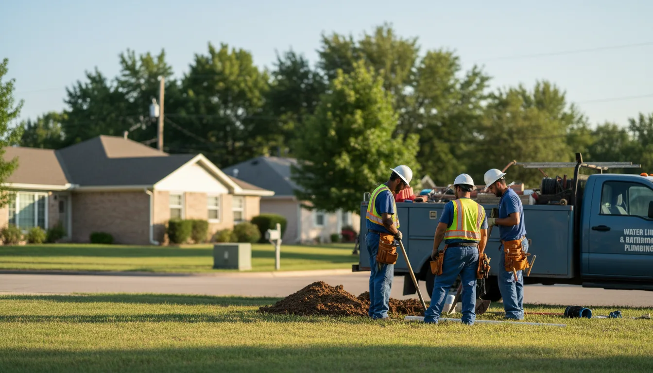 Residential water line and bathroom plumbing service in Castalia, IA